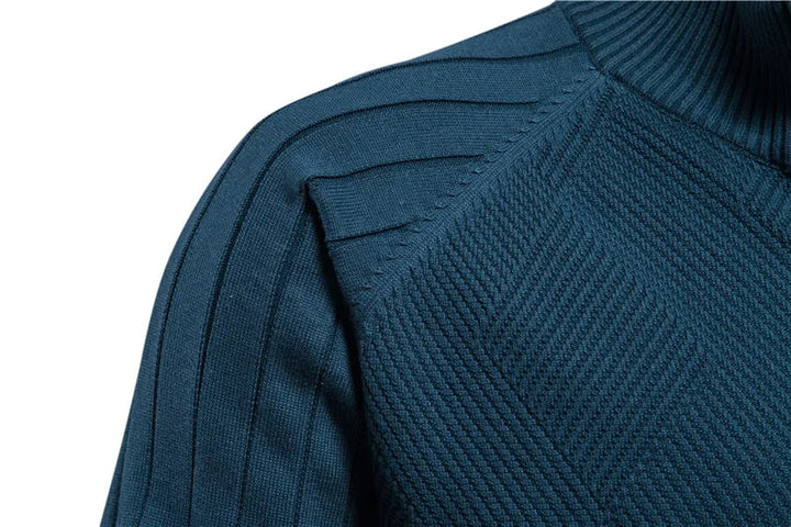 Herenvest met praktische rits, gemaakt van hoogwaardig gebreid materiaal. Stijlvolle en warme bovenkleding.
