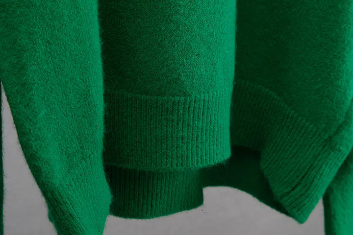 Comfortabele en luxe kasjmier trui voor dames, perfect voor een stijlvolle en warme winter, effen kleur.