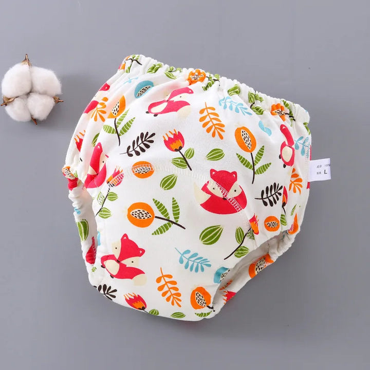 Comfortabele en milieuvriendelijke herbruikbare luierbroek voor baby's en peuters.