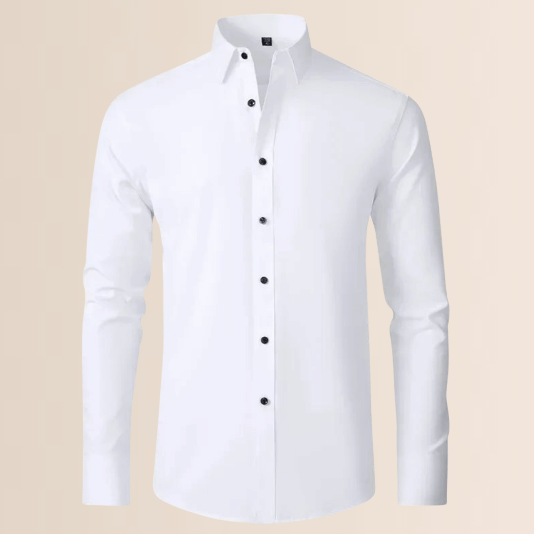 Modern heren business overhemd met stretch. Kreukvrij en stijlvol voor een scherpe, professionele look.