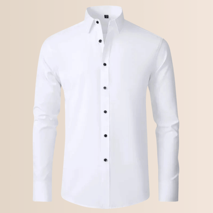 Modern heren business overhemd met stretch. Kreukvrij en stijlvol voor een scherpe, professionele look.