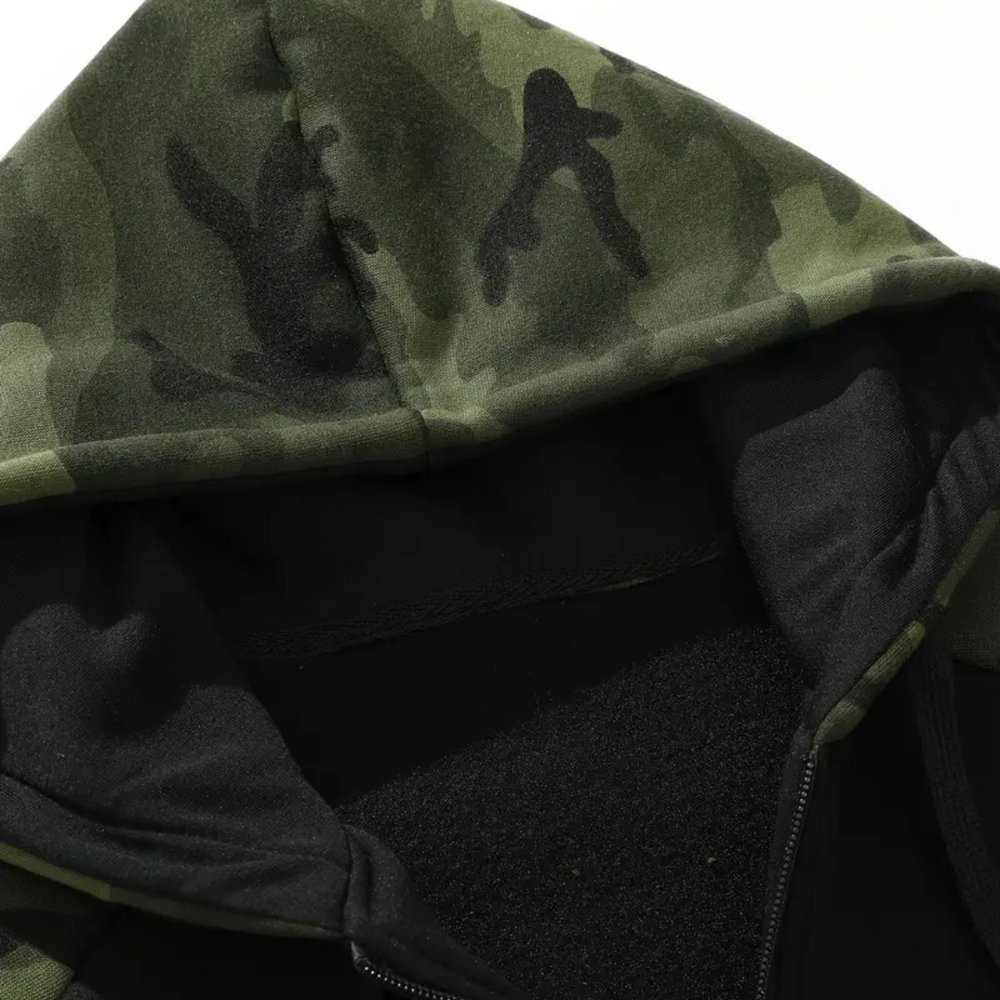 Comfortabel heren camouflage jack Ethan, ideaal voor herfst & winter sportieve activiteiten.