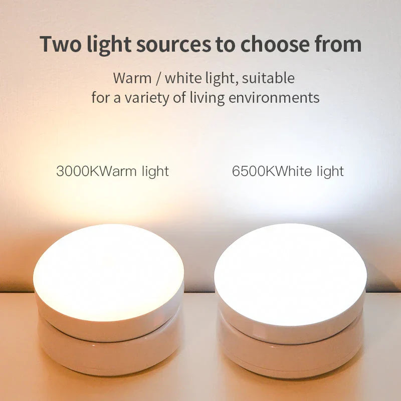 Compacte draadloze bewegingssensor nachtlamp. Geschikt voor huis en tuin, met helder LED licht.