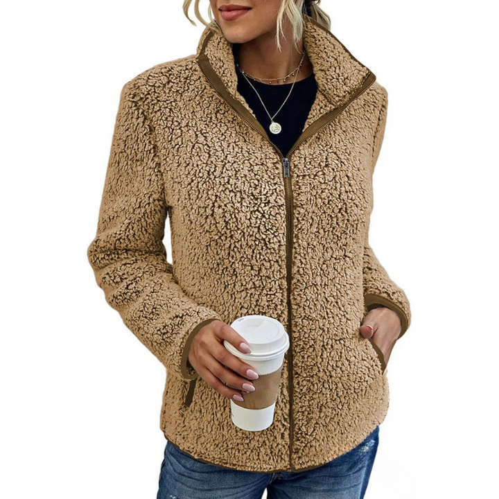 Warm dames fleecevest voor de winter, met ritssluiting, optimaal comfort gegarandeerd.