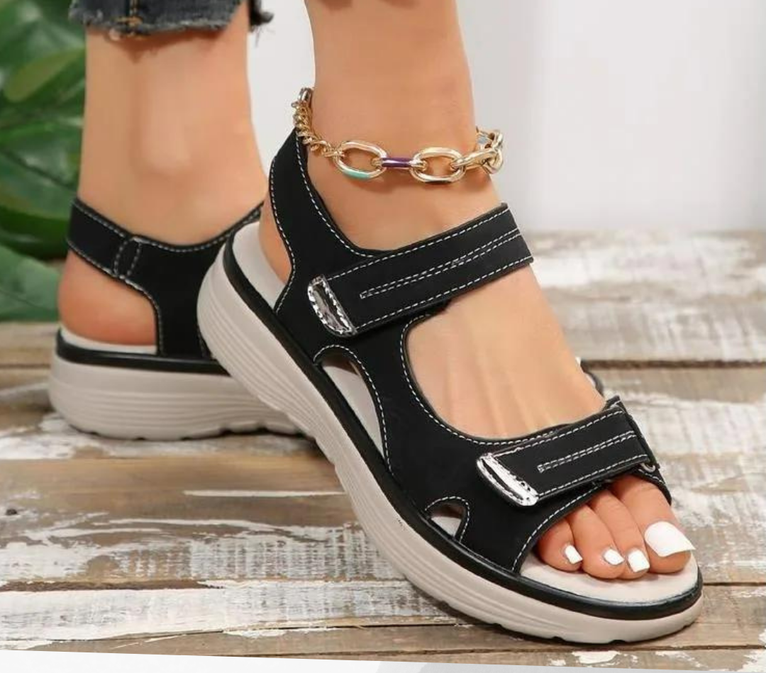 Celina dames comfortsandalen met anti-slip zool en voetondersteuning, perfect voor hallux valgus.