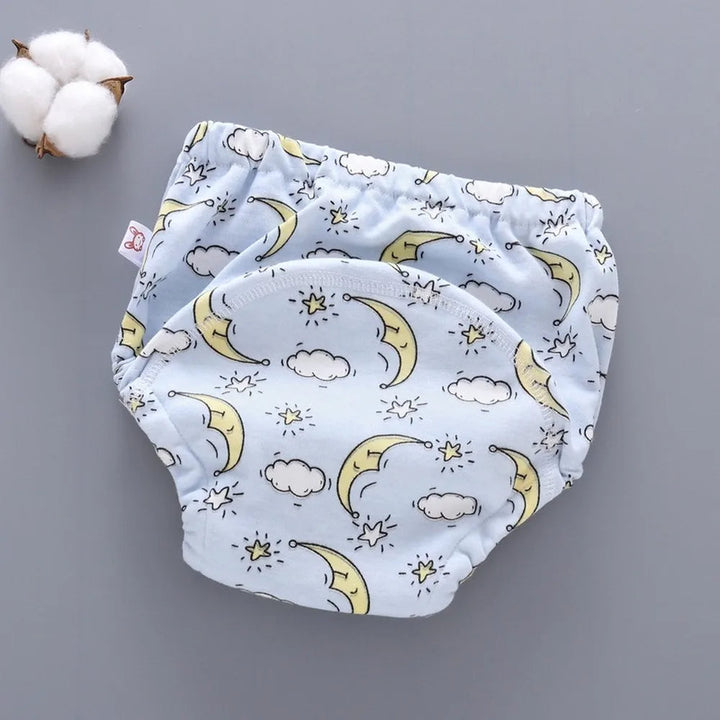 Milieuvriendelijke katoenen luierbroek met absorptie, perfect voor baby's.