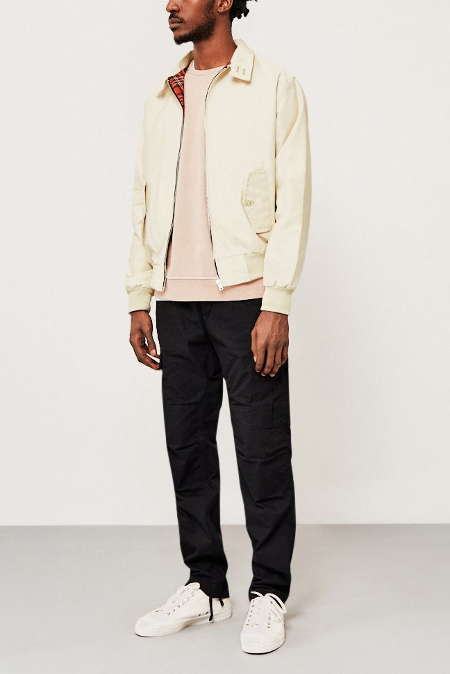 Koningsblauw Harrington herenjack, levendig en comfortabel, essentiële bovenkleding.