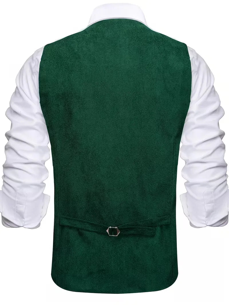 Comfortabel heren gilet, V-hals en knopen, perfect voor lange dagen en evenementen.