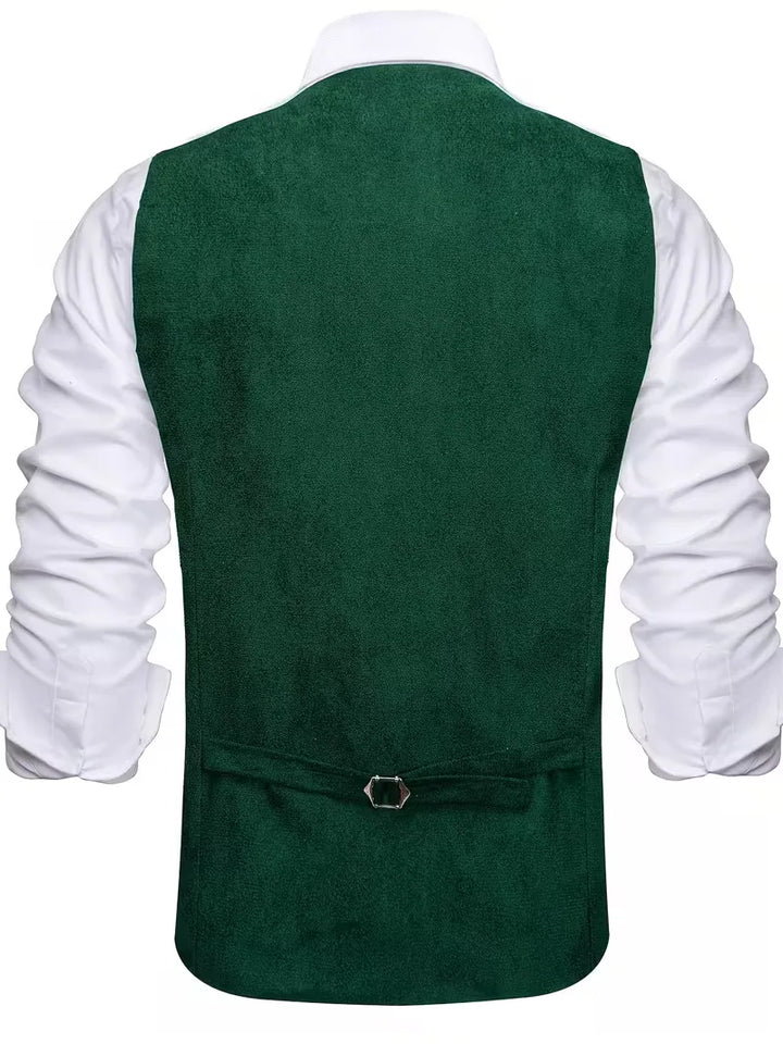 Comfortabel heren gilet, V-hals en knopen, perfect voor lange dagen en evenementen.