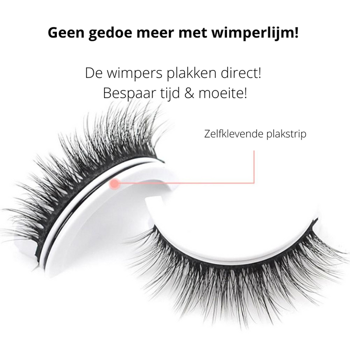 Volumineuze en natuurlijke zelfklevende nepwimpers. Perfect voor een snelle beauty upgrade en mooie oogmake-up.