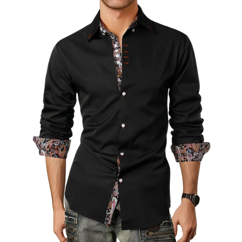 Elegante heren party blouse in paars, modern en trendy, een must-have voor elke gelegenheid.