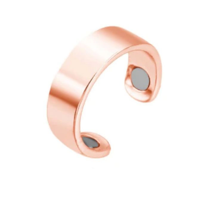 Zilveren unisex magnetische ring: ondersteunt lymfedrainage & verbetert de bloedsomloop.