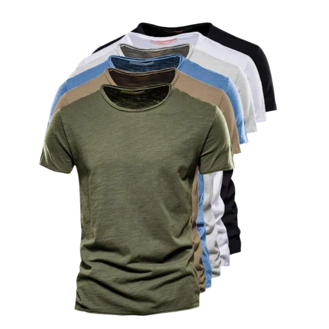 Basic heren t-shirt voor mannen, een comfortabel en essentieel item voor een stijlvolle dagelijkse look.