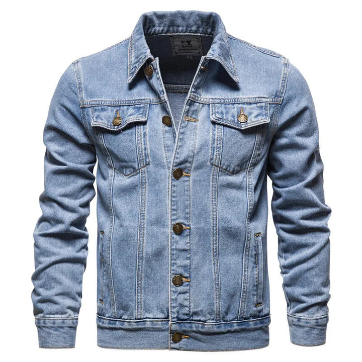 Comfortabel Hoymans heren oversized denim jack van katoen, perfect voor een modebewuste casual look.
