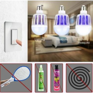 Veilige LED muggenlamp met UV licht. Chemischvrije elektrische insectenverdelger voor huis, kindvriendelijk.