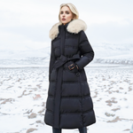 Zwart met beige kraag