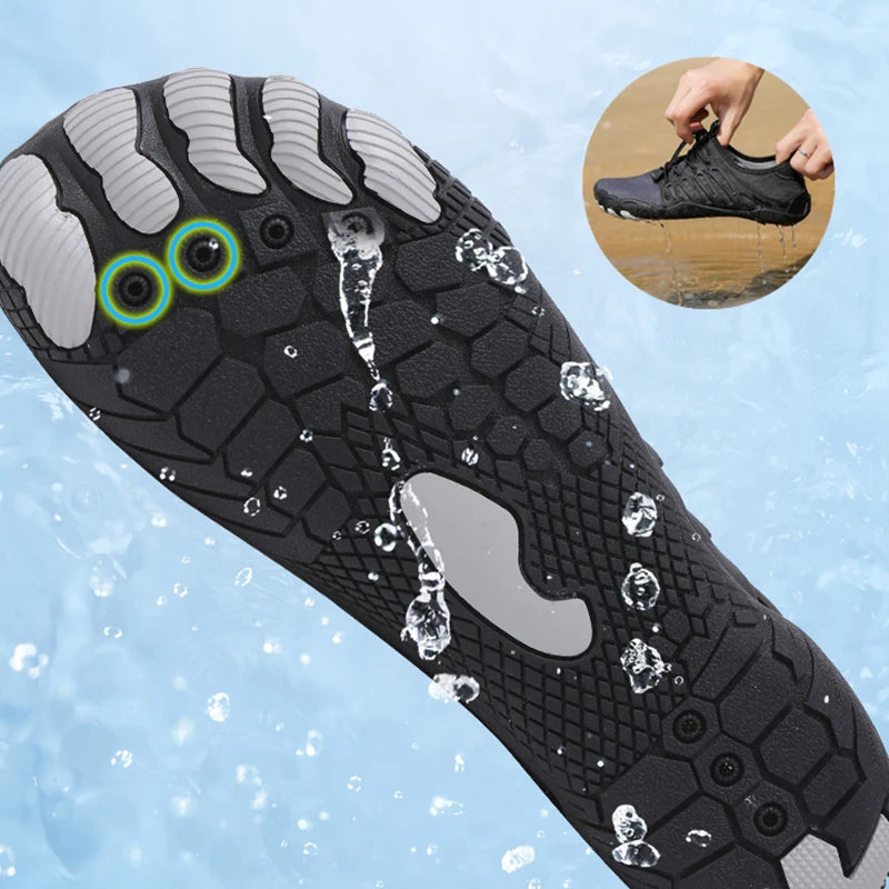Zijaanzicht BioStride PRO 2.0 barefoot schoen, toont ademend materiaal, lichtgewicht design en orthopedisch comfort.