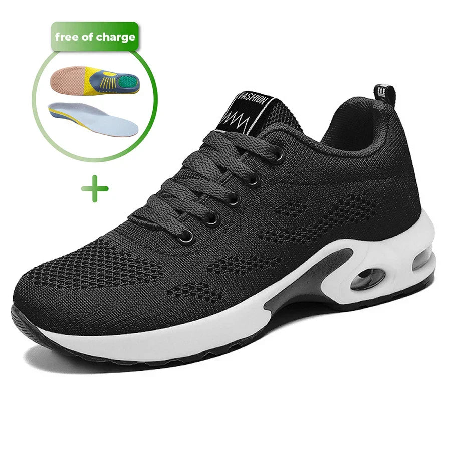 Orthopedische CloudWalk Pro schoenen voor dames en heren, ideaal bij fasciitis plantaris en voetpijn.