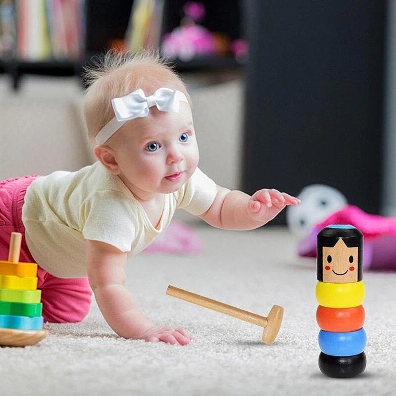 Educatief houten acrobaat speelgoed voor kinderen, ontwikkelt fijne motoriek, behendigheid en creativiteit. Perfect cadeau.