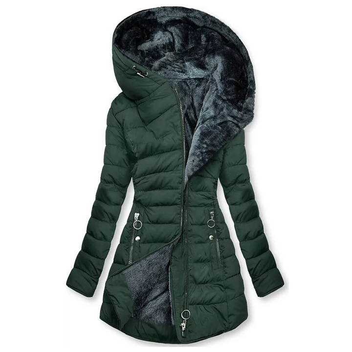 Freja gevoerde waterdichte dames winterjas; modieuze en comfortabele outdoor wintermode.
