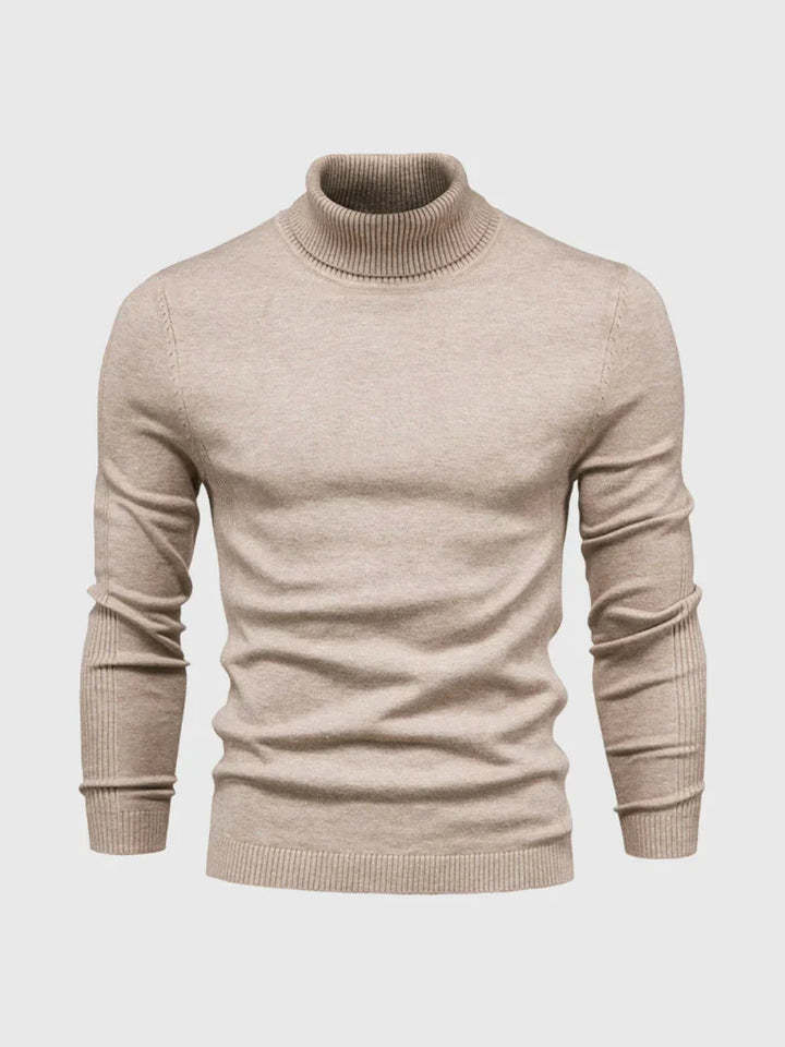Tijdloze grijze katoenen heren coltrui, een veelzijdige basic voor elke man.