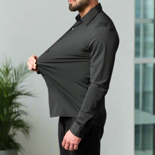 Casual heren overhemd, zacht en ademend, geschikt voor lente & herfst mode.