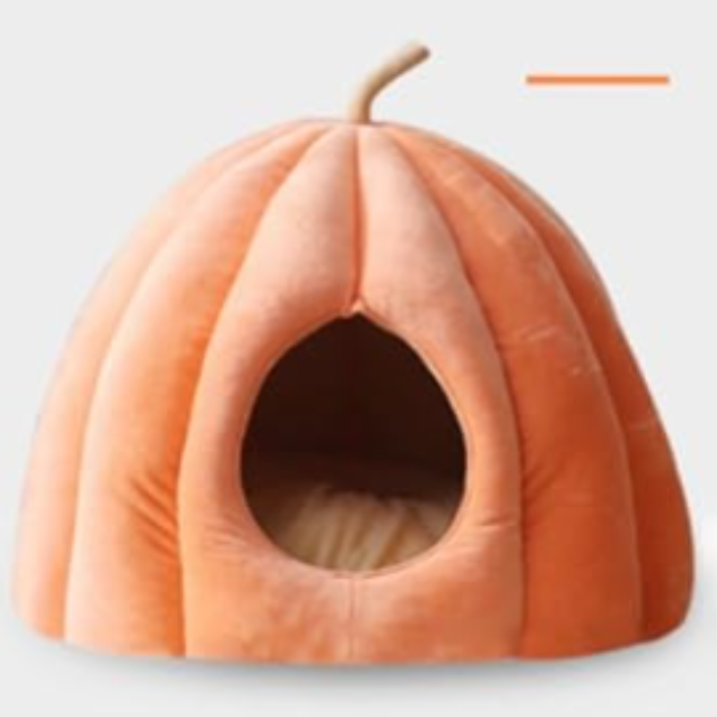 Dit zachte gesloten kattenbed biedt een geborgen en warme omgeving, ideaal voor rustende katten.
