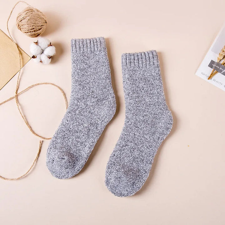 Retro-stijl wintersokken (3 paar) voor volwassenen, perfect voor een vintage look en warme voeten.