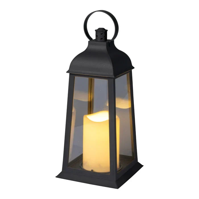 Decoratieve LED-lantaarn set (2 stuks) NightGuard voor buiten, creëert sfeervol kaarslicht op terras of entree.
