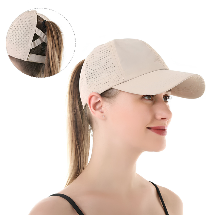 Unisex ademende sport baseballpet met mesh voor ventilatie en verstelbare pasvorm, ideaal voor zomerse activiteiten.
