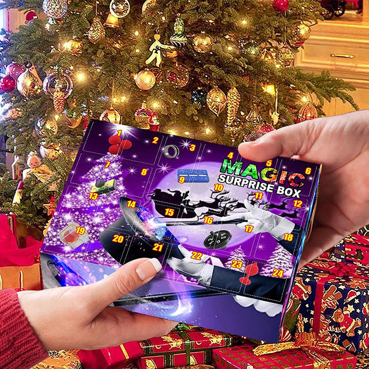 Unieke kerst verrassingskalender voor kinderen; een magische toverdoos vol speelgoed en plezier.