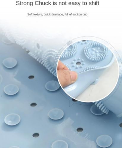 Veilige anti-slip douchemat van PVC, voorkomt uitglijden in de badkamer, met stevige zuignappen.