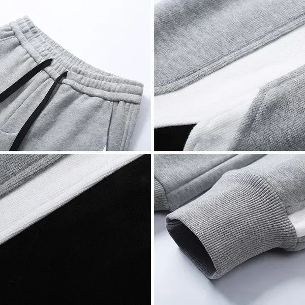 Zachte en comfortabele heren joggingbroek, zwart/grijs met Spade K print, perfect voor casual of sportieve look.
