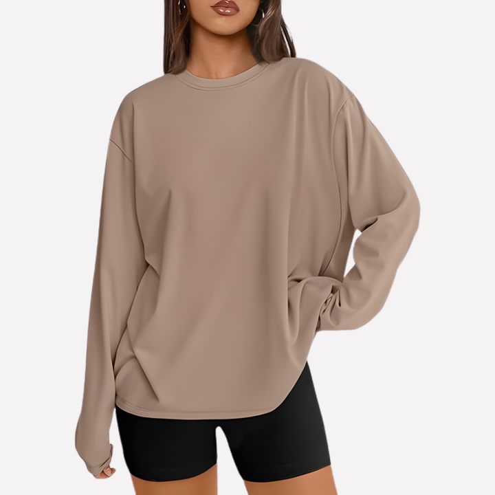Veelzijdig oversized shirt voor vrouwen, lange mouwen en comfortabele pasvorm, dagelijks draagbaar.