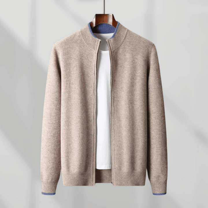 Heren Laurent kasjmier zipjack, comfortabel en elegant, ideaal voor dagelijkse herenmode.