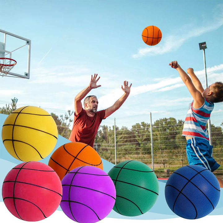 Originele Silento geruisloze basketbal van PU-schuim, ideaal voor urenlang stil speelplezier binnen voor kinderen.