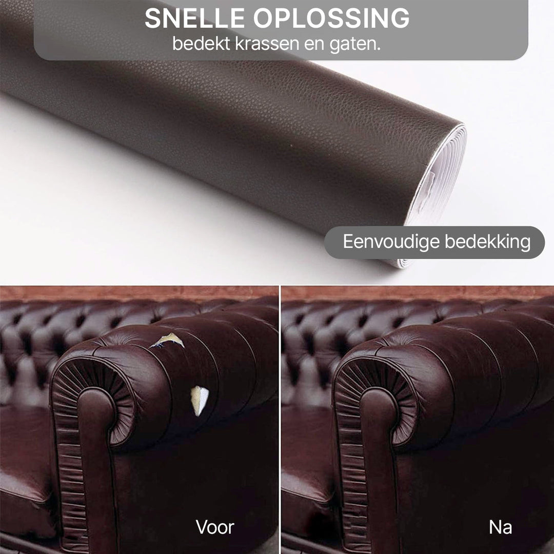 Duurzame zelfklevende reparatiepatch voor leer, ideaal voor kleding, tassen en meubels.