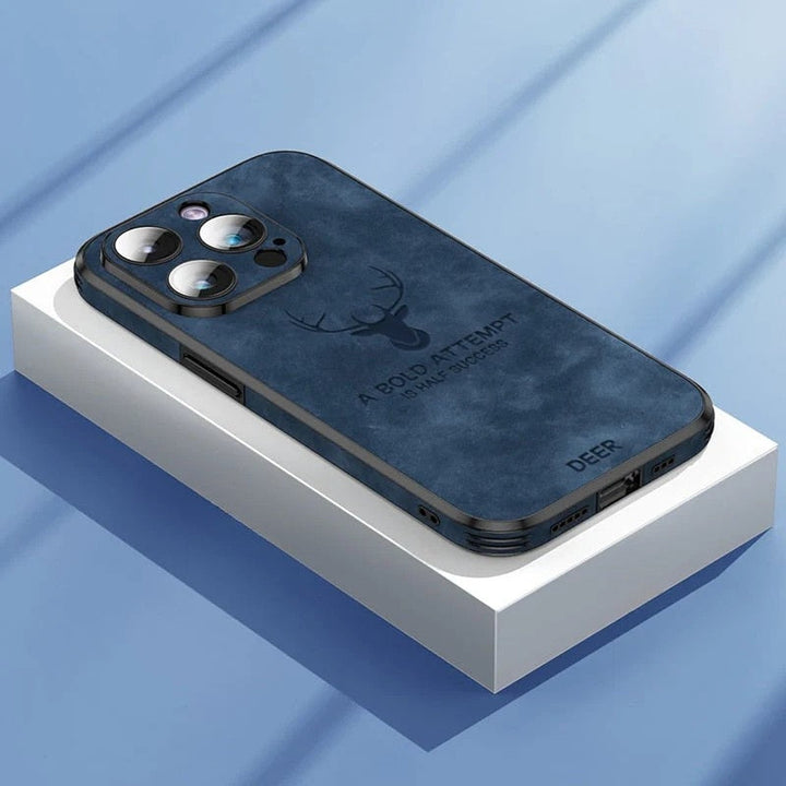 Schokbestendige Veltro hertenleren iPhone hoes met valbescherming.
