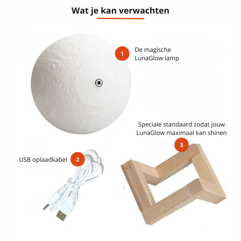 Magische 3D LunaGlow maanlamp, LED sfeerverlichting die een unieke touch geeft aan elk interieur.