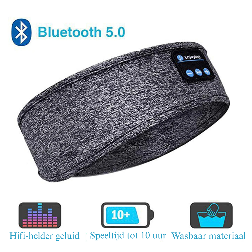 Draadloze, ultradunne speakers in de Bluetooth slaapmasker hoofdband voor helder geluid en comfort.