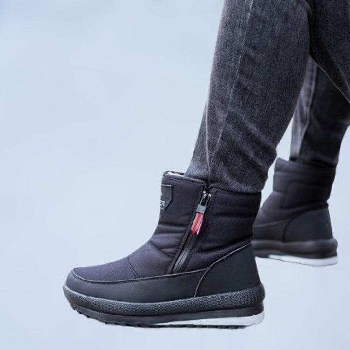 Waterdichte heren winterboots; perfect voor sneeuw en natte omstandigheden, houdt voeten droog.