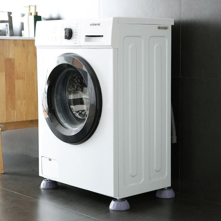 Zwarte anti-tril pads voor wasmachines, drogers en andere apparaten. Voorkomt verschuiven en beschermt de vloer.