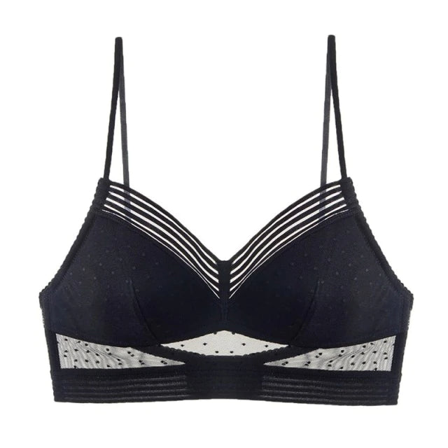 Ademende stretch dames bh met lage rug, draadloos en ondersteunend voor een soepele, comfortabele look.