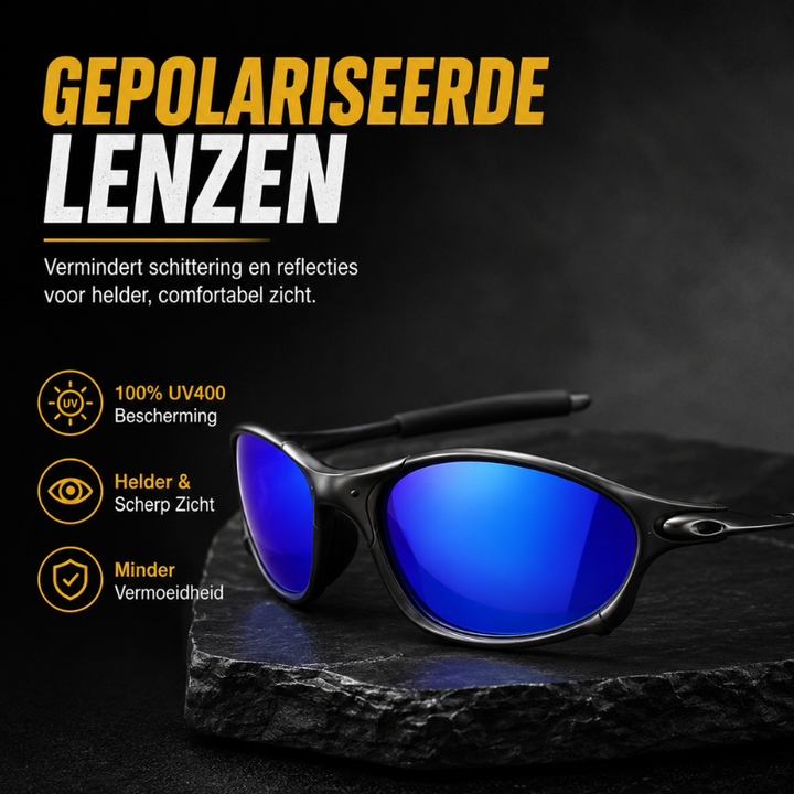 Stijlvolle heren zonnebril, lichtgewicht metaal, ideaal voor sport & dagelijks gebruik.