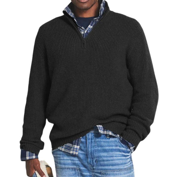 Heren trui met ritskraag: comfortabele, warme pullover voor herfst & winter. Stijlvolle casual herenmode, nieuwe collectie.