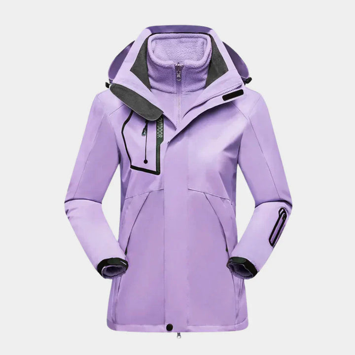 Warme waterdichte dames winterjas, ademend. Ideaal voor outdoor sportief en casual gebruik in de winter.