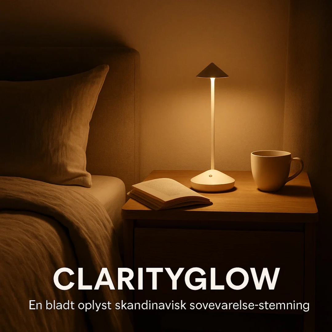Gouden ClarityGlow dimbare LED tafellamp, oplaadbaar en waterdicht, perfect voor stijlvolle verlichting.