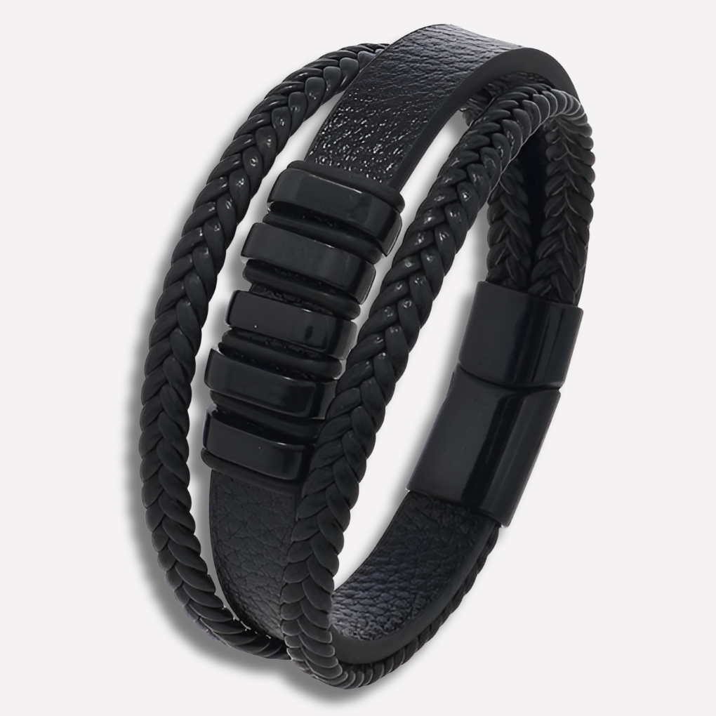 Stoere herenarmband, een essentieel mannenmode accessoire met unieke magnetische sluiting, voor een statement look.