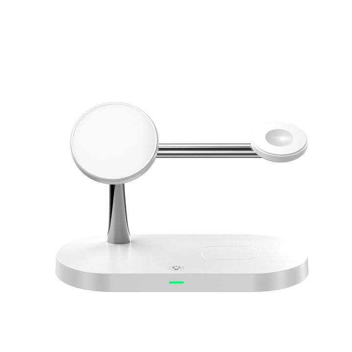 Handig 3-in-1 laadstation voor smartphones, smartwatches en AirPods, houdt je kabels netjes.