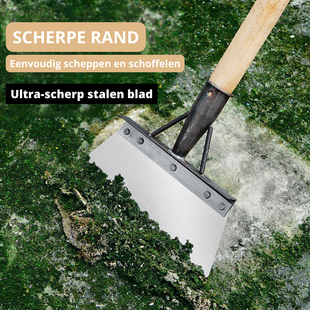 Comfortabele, ergonomische schep voor moeiteloos tuinieren. Perfect voor planten, grondverzet en onkruid wieden.